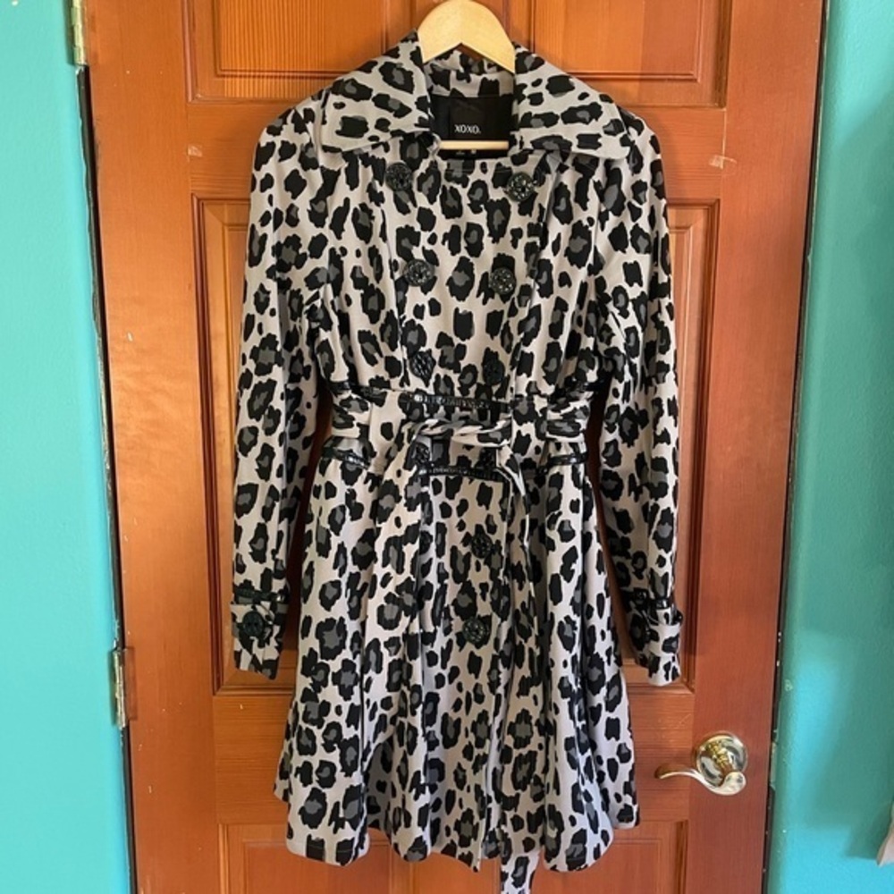 XOXO leopard swing coat